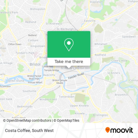 Costa Coffee map
