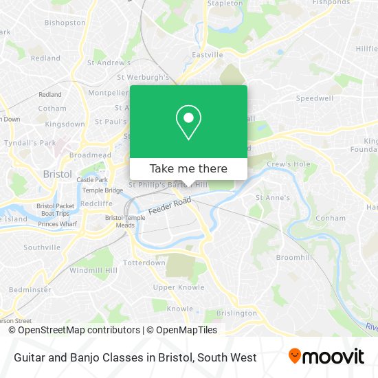 Guitar and Banjo Classes in Bristol map