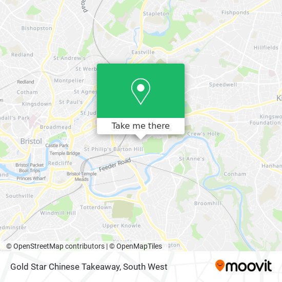 Gold Star Chinese Takeaway map