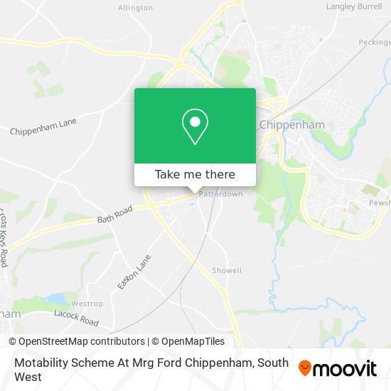 Motability Scheme At Mrg Ford Chippenham map