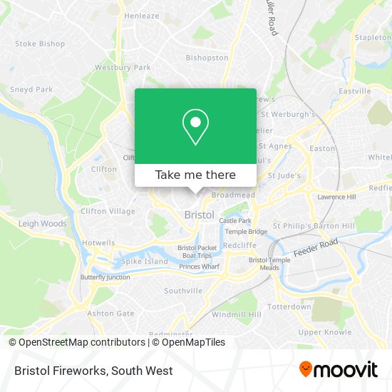 Bristol Fireworks map