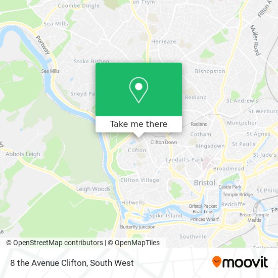 8 the Avenue Clifton map