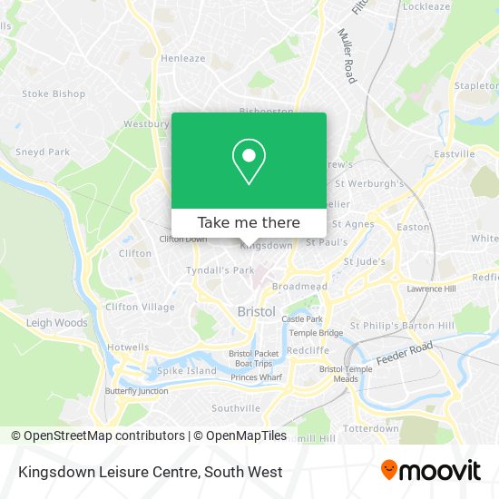 Kingsdown Leisure Centre map