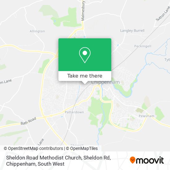 Sheldon Road Methodist Church, Sheldon Rd, Chippenham map