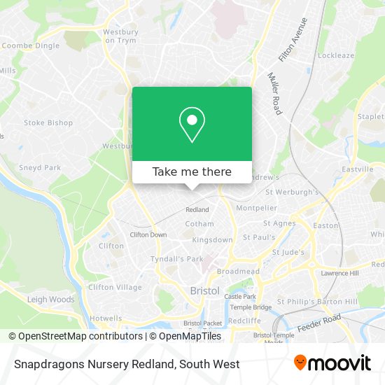 Snapdragons Nursery Redland map