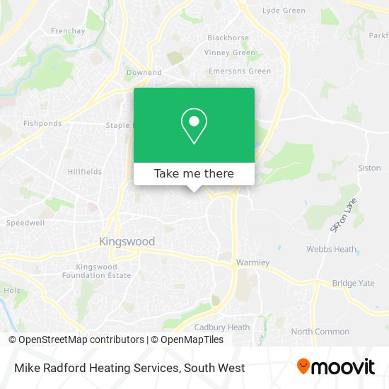 Mike Radford Heating Services map