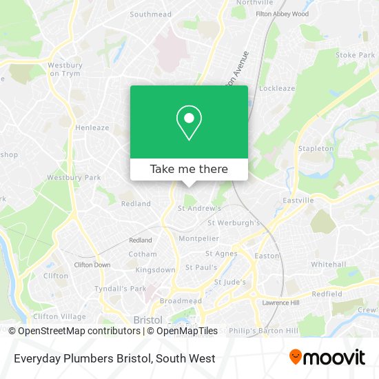 Everyday Plumbers Bristol map