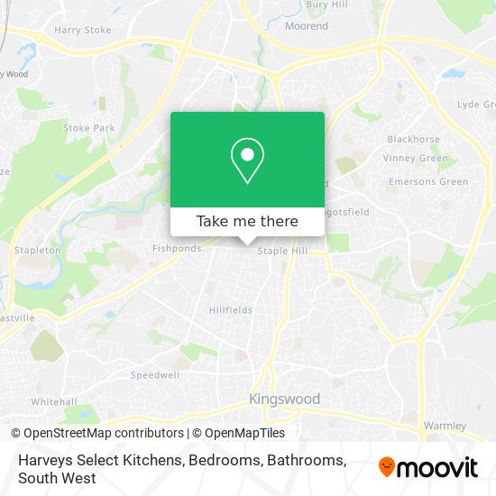 Harveys Select Kitchens, Bedrooms, Bathrooms map