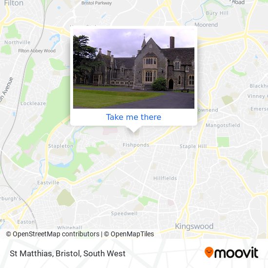 St Matthias, Bristol map