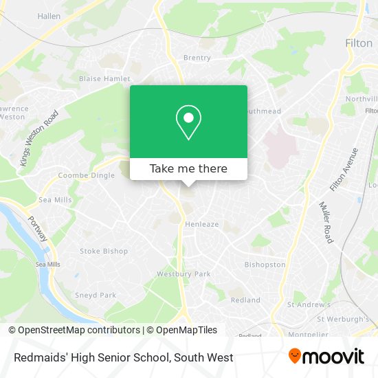 Redmaids' High Senior School map