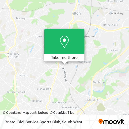 Bristol Civil Service Sports Club map
