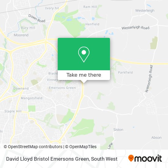 David Lloyd Bristol Emersons Green map