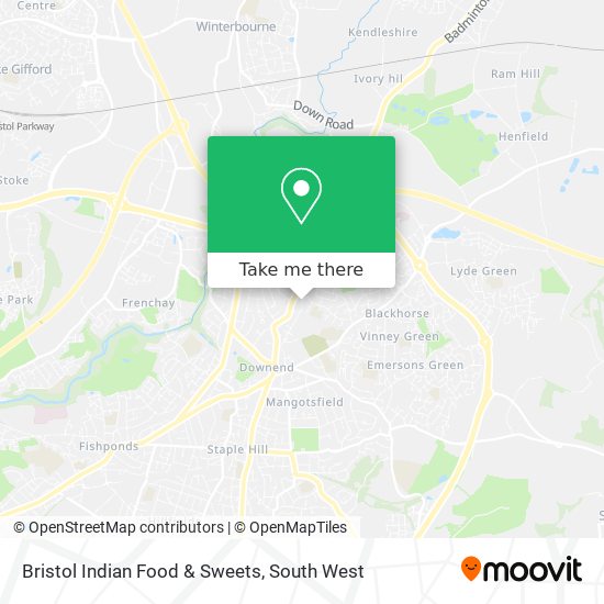 Bristol Indian Food & Sweets map