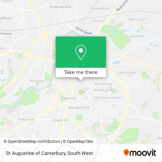 St Augustine of Canterbury map
