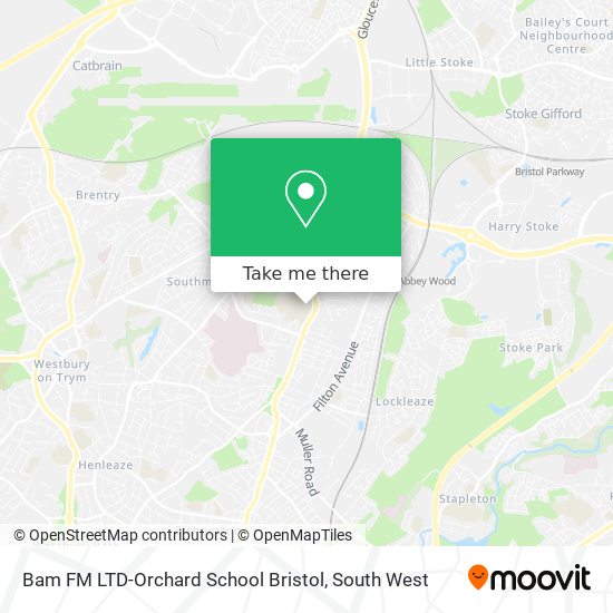 Bam FM LTD-Orchard School Bristol map