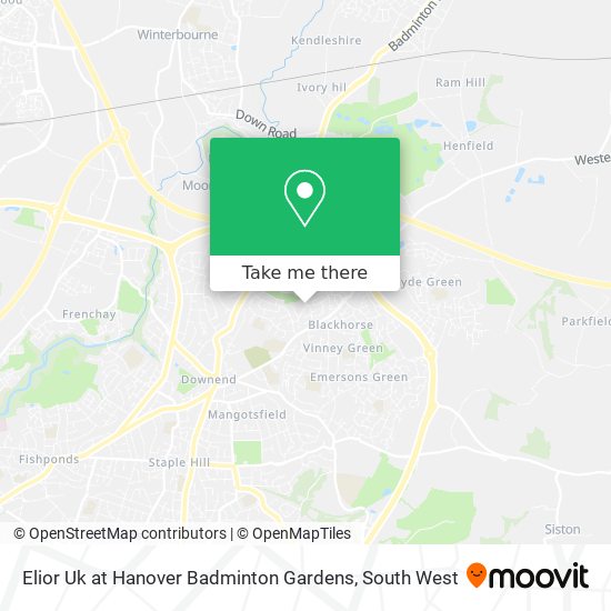 Elior Uk at Hanover Badminton Gardens map