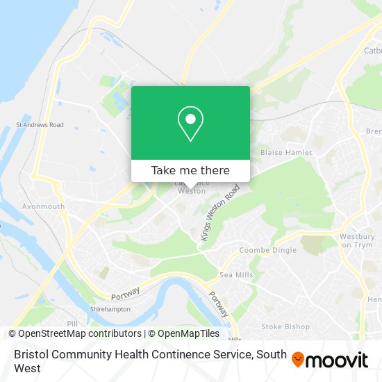 Bristol Community Health Continence Service map