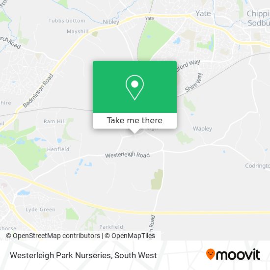Westerleigh Park Nurseries map