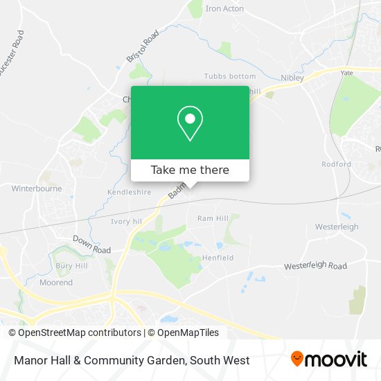 Manor Hall & Community Garden map