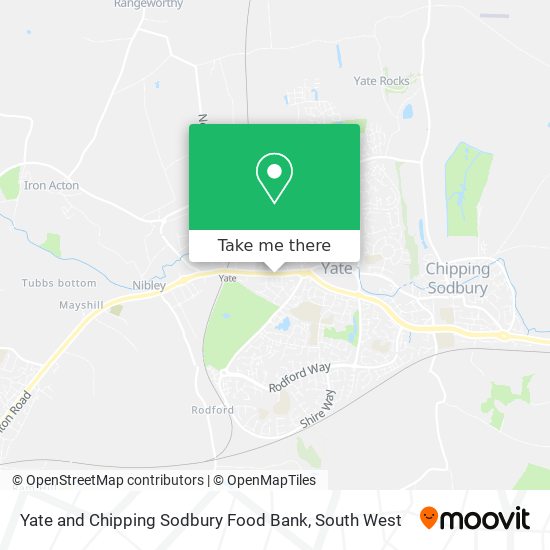 Yate and Chipping Sodbury Food Bank map