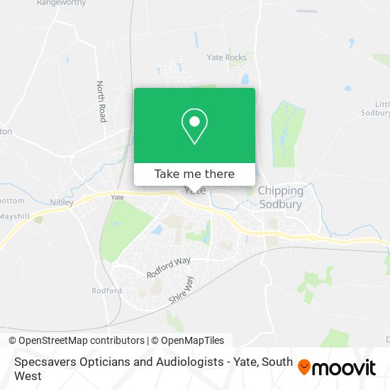 Specsavers Opticians and Audiologists - Yate map