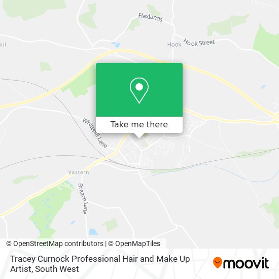Tracey Curnock Professional Hair and Make Up Artist map