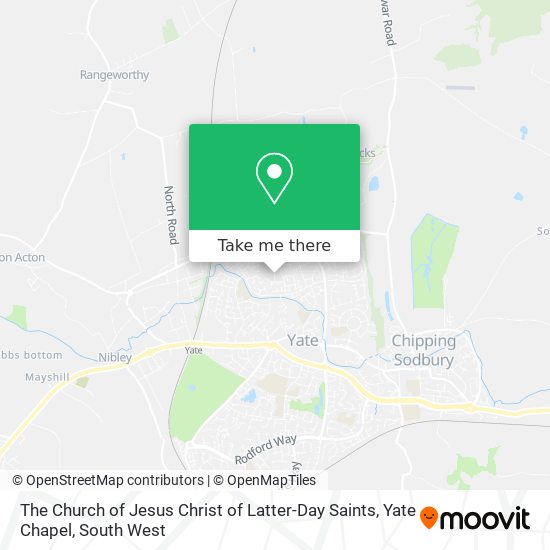 The Church of Jesus Christ of Latter-Day Saints, Yate Chapel map