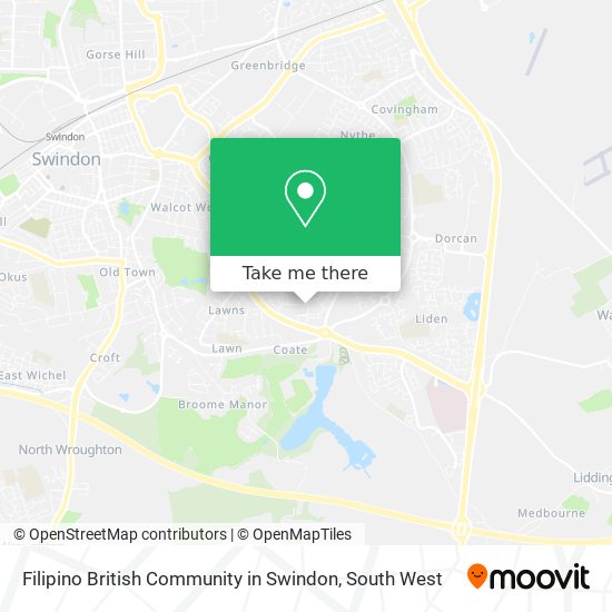 Filipino British Community in Swindon map