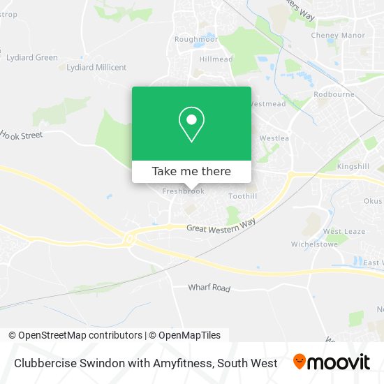 Clubbercise Swindon with Amyfitness map