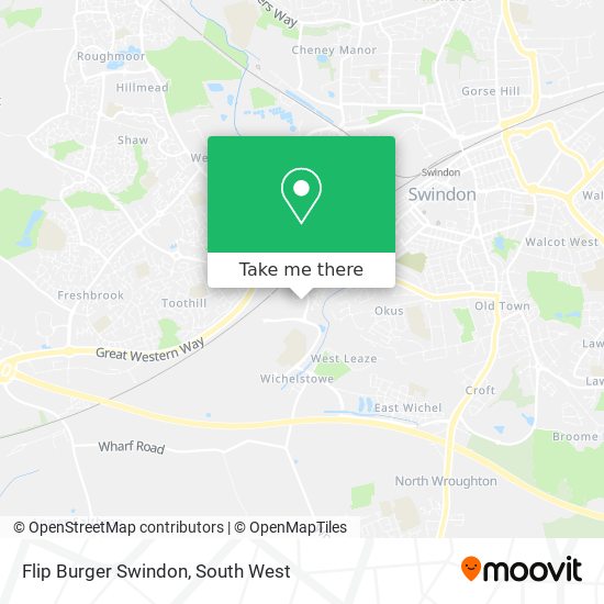 Flip Burger Swindon map