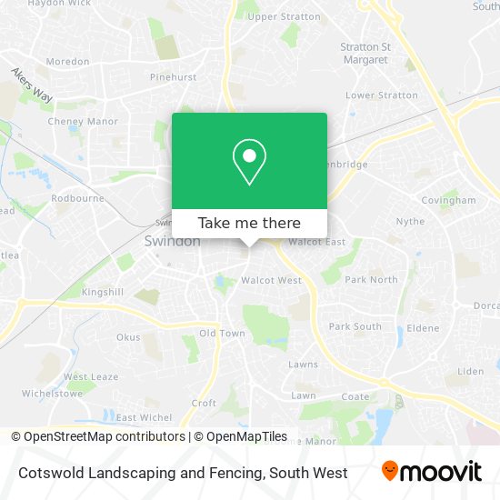 Cotswold Landscaping and Fencing map