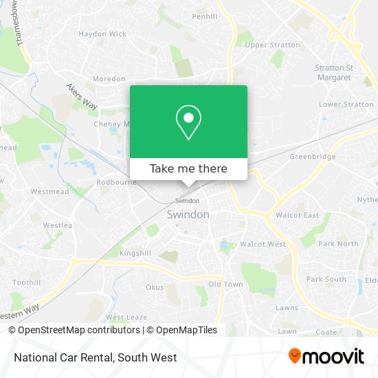 National Car Rental map