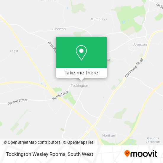 Tockington Wesley Rooms map