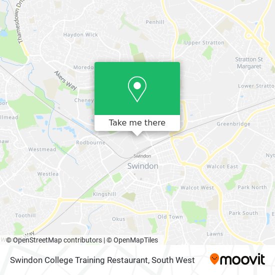 Swindon College Training Restaurant map