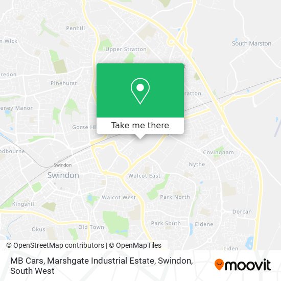 MB Cars, Marshgate Industrial Estate, Swindon map