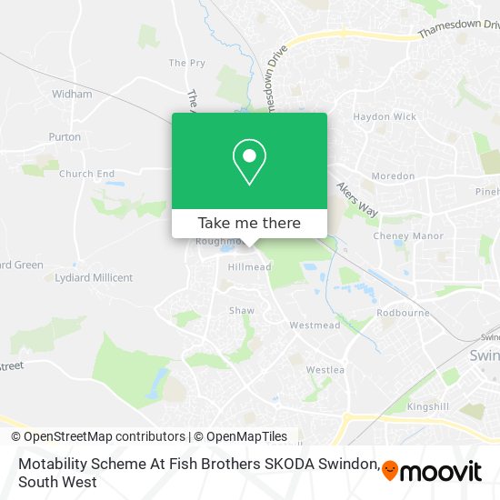 Motability Scheme At Fish Brothers SKODA Swindon map