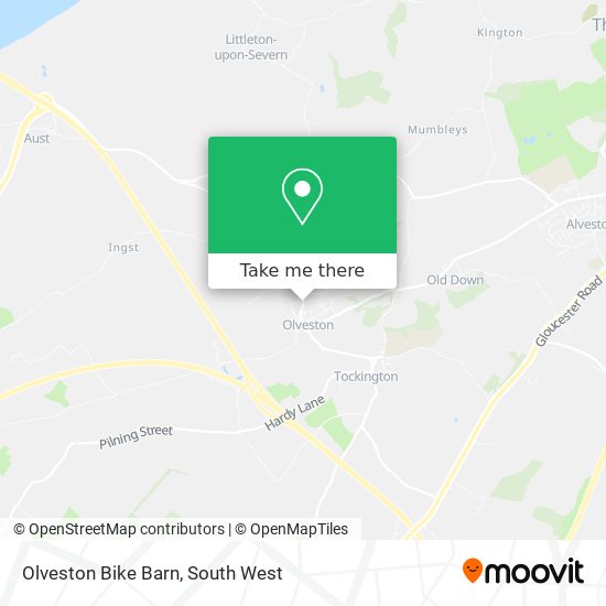 Olveston Bike Barn map