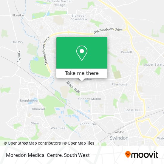 Moredon Medical Centre map