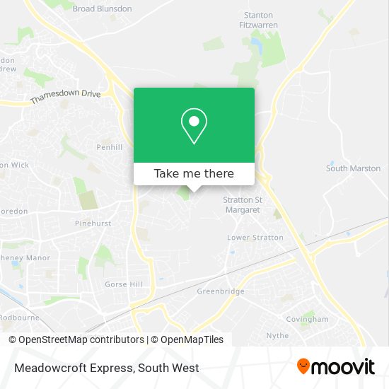 Meadowcroft Express map