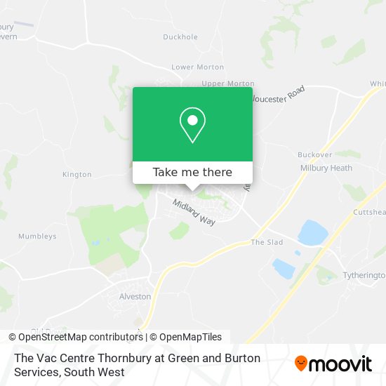 The Vac Centre Thornbury at Green and Burton Services map