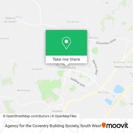 Agency for the Coventry Building Society map