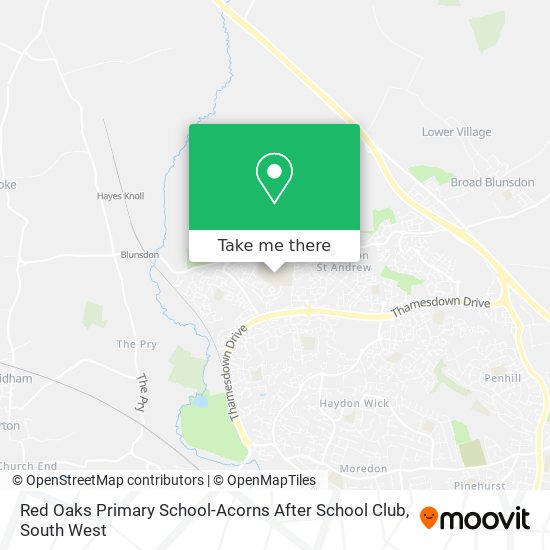 Red Oaks Primary School-Acorns After School Club map