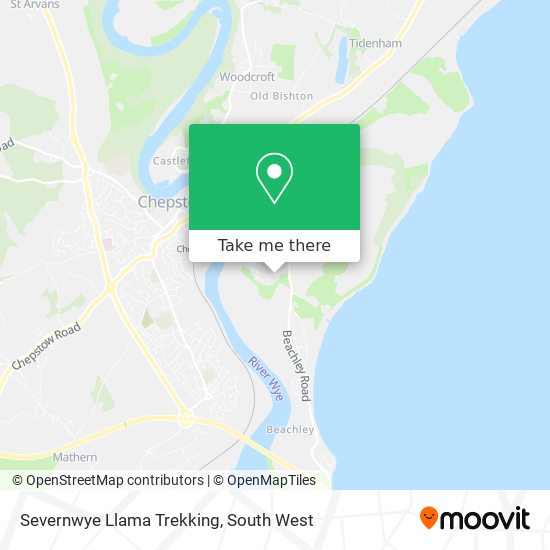 Severnwye Llama Trekking map