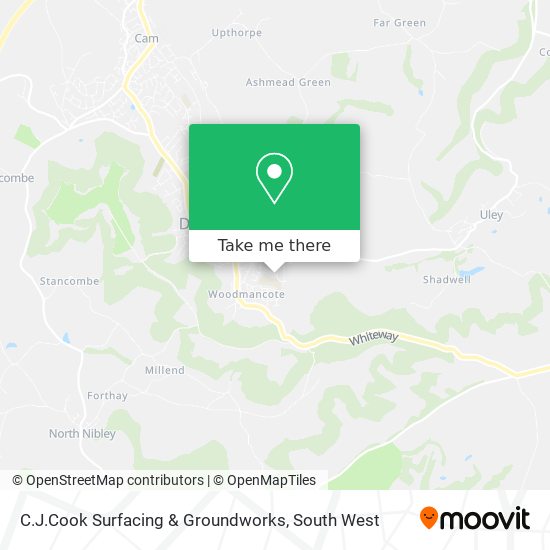 C.J.Cook Surfacing & Groundworks map