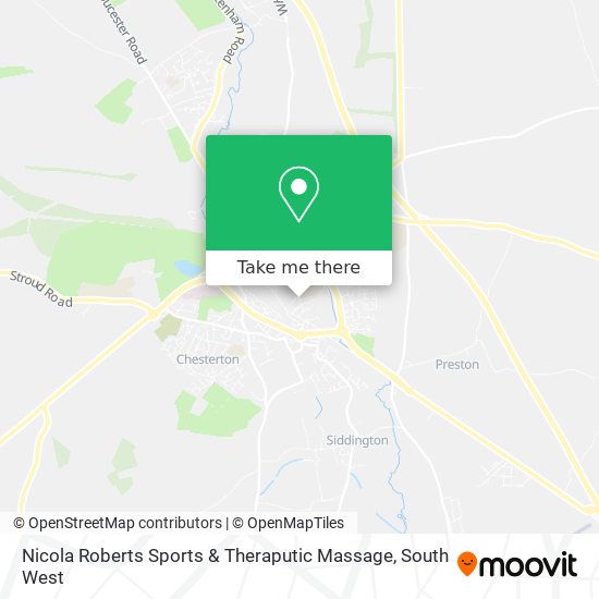 Nicola Roberts Sports & Theraputic Massage map