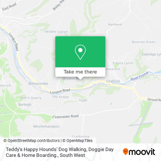 Teddy's Happy Hounds' Dog Walking, Doggie Day Care & Home Boarding. map