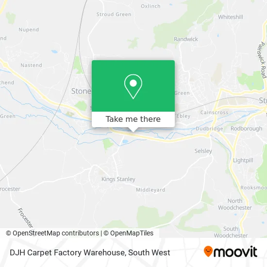 DJH Carpet Factory Warehouse map