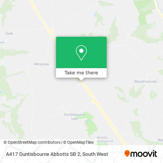 A417 Duntisbourne Abbotts SB 2 map