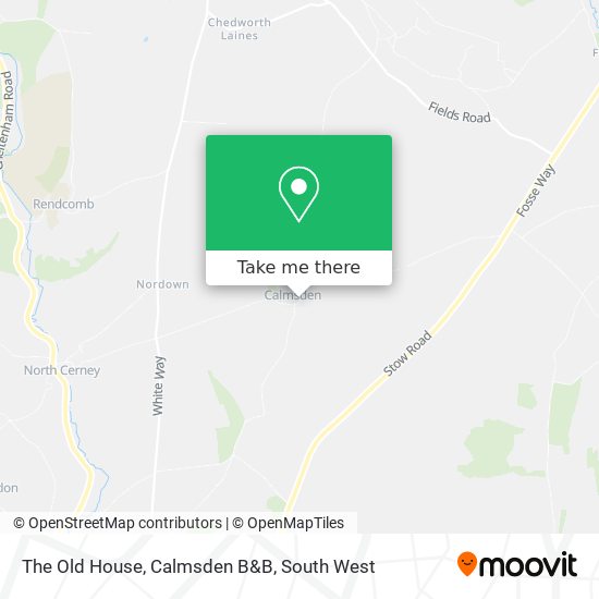 The Old House, Calmsden B&B map