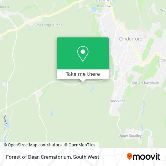 Forest of Dean Crematorium map